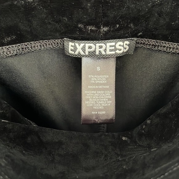 Express Crushed Velvet Leggings.  Size S - Picture 5 of 8